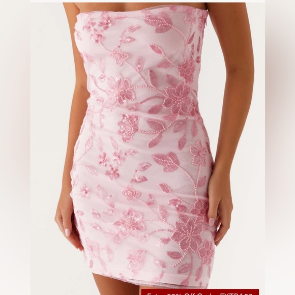 Peppermayo Pink Strapless Dress - Picture 6 of 6